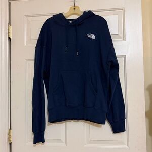 The North Face Men's Navy Blue Hooded Sweatshirt Pullover Hoodie Size Medium M